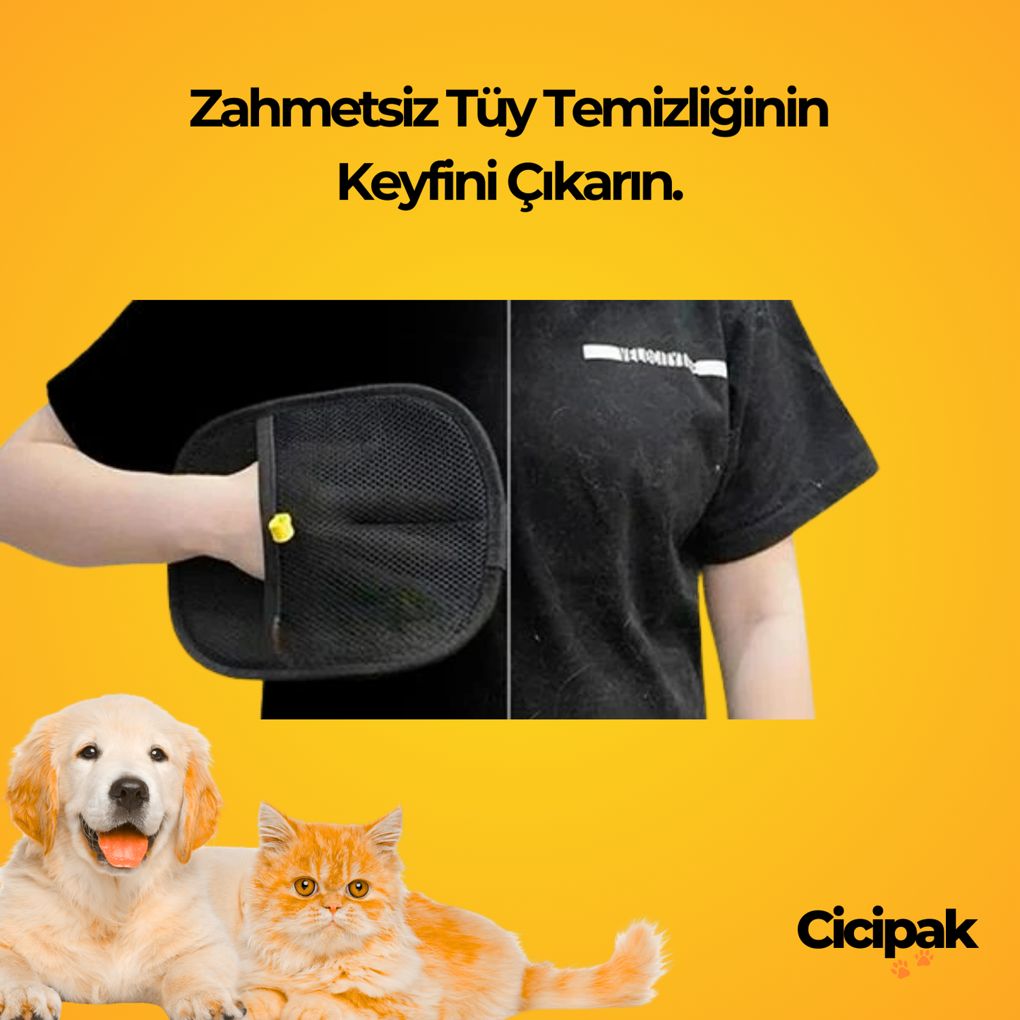 🐾 Cici- SilPak™ - En Çok Satan 1 Numaralı Evcil Hayvan Tüy Toplama Eldiveni
